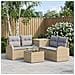 Set di divani 6 pz Beige e Grigio Chiaro - Foto miniatura 6