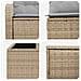 Set di divani 6 pz Beige e Grigio Chiaro - Foto miniatura 9