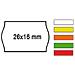 pack 10 rotoli 1000 etich. 26x16mm onda rosso perm. - Foto miniatura 1