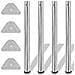 Set 4 Gambe Cromate Tavolo Regolabili Con Staffe Triangolari 710 Mm - Foto miniatura 1