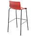 Sgabello Bar Hoover in Polipropilene I Sgabello Alto Design 4 Gambe in Metallo | Sedia Sgabello Impilabile con Schienale I Sgabello Bancone H 76 CM Rosso Base Nero - Foto miniatura 4