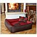 Max Quattro 2in1 Marrone / rosso Xl, 100x85 Cm, Letto Per Cane Cuscino, Divano, Cestino Per Cane - Foto miniatura 3