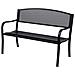 Panchina Da Esterno In Acciaio Dimensioni 127x60x85cm Colore Nero - Foto miniatura 1