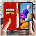 Custodia Samsung Galaxy A21s Portadocumenti Funzione Supporto Rosso - Foto miniatura 2