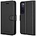 Custodia Compatibile Con Huawei Nova 7 Pro 5g In Nero Carbone - Coperchio Protettiva Con Chiusura Magnetica, Funzione Stand E Tasca Per Le Carte - Foto miniatura 8