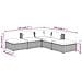 Set Divani da Giardino 5 pz con Cuscini in Polyrattan Marrone - Foto miniatura 2