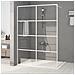 Parete Doccia Walk In Bianca 140x195 Cm Vetro Trasparente Esg - Foto miniatura 1