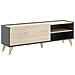 Mobile Porta Tv Asinara, Credenza Bassa Da Soggiorno, Madia Da Salotto Per Televisione, 155x43h47 Cm, Rovere E Antracite - Foto miniatura 2