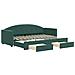 Divano Letto Estraibile Cassetti Verde Scuro 80x200cm Velluto - Foto miniatura 1