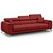 Fusion Divano 3 Sedute In Tessuto Smacchiabile T05 Rosso - Foto miniatura 2