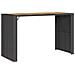 Tavolo Bar da Giardino Piano in Acacia 185x80x110 cm Polyrattan - Foto miniatura 2