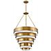 Lampadario Contemporaneo Echelon Acciaio Ottone Antico 8 Luci E14 - Foto miniatura 1