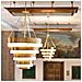 Lampadario Contemporaneo Echelon Acciaio Ottone Antico 8 Luci E14 - Foto miniatura 6
