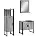 Set Mobili Da Bagno 3 Pz Grigio Sonoma In Legno Multistrato - Foto miniatura 1