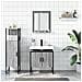 Set Mobili Da Bagno 3 Pz Grigio Sonoma In Legno Multistrato - Foto miniatura 2