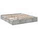 Giroletto Cassetti Grigio Cemento 200x200 Cm Legno Multistrato - Foto miniatura 3
