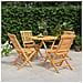 Set da Pranzo per Giardino 5 pz in Legno Massello di Teak - Foto miniatura 3