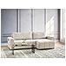 Divano Letto Angolare Innvik Tessuto Beige Chiaro 3 Posti Lato Sinistro - Foto miniatura 1