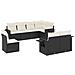 Set Divani Da Giardino Con Cuscini 8 Pz Nero In Polyrattan - Foto miniatura 1