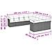 Set Divani da Giardino 11 pz con Cuscini in Polyrattan Grigio - Foto miniatura 3