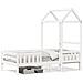 Giroletto con Tetto Bianco 80x200 cm Legno Massello Pino - Foto miniatura 1