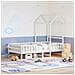 Giroletto con Tetto Bianco 80x200 cm Legno Massello Pino - Foto miniatura 2
