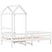 Giroletto con Tetto Bianco 80x200 cm Legno Massello Pino - Foto miniatura 8