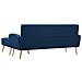 Divano A L Con Rivestimento In Tessuto 186x136x79 Cm Blu - Foto miniatura 4