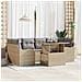 Set Divano da Giardino 7 pcs Beige 100 x 55 x 73 cm Poly Rattan - Foto miniatura 2