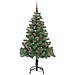 Albero di Natale con 150 LED con supporto Verde 150 cm PVC - Foto miniatura 4