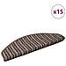 Tappetini per scale autoadesivi 15 pcs Marrone 65 x 21 x 4 cm - Foto miniatura 3