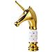 Rubinetto per lavabo da bagno, Blackswan, tipo M271 Unicorn, modello oro /bianco medio, misura 27,2 cm - Foto miniatura 1