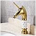 Rubinetto per lavabo da bagno, Blackswan, tipo M271 Unicorn, modello oro /bianco medio, misura 27,2 cm - Foto miniatura 3