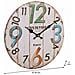 Orologio Da Parete In Legno Bianco 34x34x2cm - Foto miniatura 4