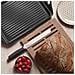 Coltello Pane Professionale Living - Lama Seghettata in Acciaio Inox Alta Qualità - Manico Antiscivolo ergonomico nero e rosso- Ideale per Tagliare Pane Croccante, Baguette, Focacce e Dolci come Panettone - per Uso Domestico e Professionale - Made in Italy - Foto miniatura 2