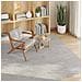 Tappeti per area HUARTE Crema e Grigio 200 x 200 cm Poliestere - Foto miniatura 3
