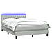 Letto a Molle con Materasso e LED Grigio Chiaro 160x210cm Velluto - Foto miniatura 3