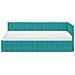 Struttura Letto Angolare con Materasso 2 pcs Turchese Velluto - Foto miniatura 5
