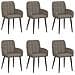 Sedie da pranzo 6 pcs Similpelle Grigio 57 x 50 x 85 cm - Foto miniatura 1