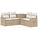 Set di divani 5 pz Beige e Bianco Crema - Foto miniatura 1
