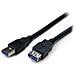 Cavo prolunga USB 3.0 SuperSpeed Tipo A da 2m da A ad A di colore nero - Maschio / Femmina - Foto miniatura 1