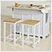 Set 2 Sgabelli Per Cucina Moderno Sgabelli Legno Massello Bianco Altezza 61 Cm, Max Portata 100 Kg Fst29-wnx2 - Foto miniatura 5