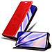 Custodia Compatibile Con One Plus 6 In Rosso Mela - Coperchio Protettiva Con Chiusura Magnetica, Funzione Stand E Tasca Per Le Carte - Foto miniatura 4