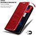 Custodia Compatibile Con One Plus 6 In Rosso Mela - Coperchio Protettiva Con Chiusura Magnetica, Funzione Stand E Tasca Per Le Carte - Foto miniatura 6