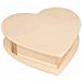 Scatola Di Legno Per Personalizzare 19 X 18,5 X 5 Cm - Cuore - Foto miniatura 1