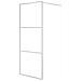 Parete Doccia Walk In Argento 80x195 Cm Vetro Trasparente Esg - Foto miniatura 2