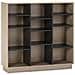 Libreria Scaffale Vigo 110x110 Cm, Scaffale Da Ufficio, Rovere E Grigio, 110 Cm (larghezza) 33 Cm (profondità) 110 Cm (altezza) - Foto miniatura 1