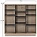 Libreria Scaffale Vigo 110x110 Cm, Scaffale Da Ufficio, Rovere E Grigio, 110 Cm (larghezza) 33 Cm (profondità) 110 Cm (altezza) - Foto miniatura 3