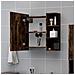 Mobile Da Bagno Con Specchio Rovere Fumo 62,5x20,5x64 Cm Legno - Foto miniatura 3