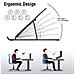 Supporto Pc-stand Sa-1 Da Tavolo Universale Notebook Macbook Ripiegabile Alluminio - Foto miniatura 2
